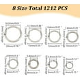 thumbnail image 2 of 1212 Pcs Open Jump Rings 8 Sizes 304 Stainless Steel Jump Rings O Ring Connector Round Jewelry Connectors Chain Links for Keychain Necklace Jewelry Charms DIY Craft, 2 of 7