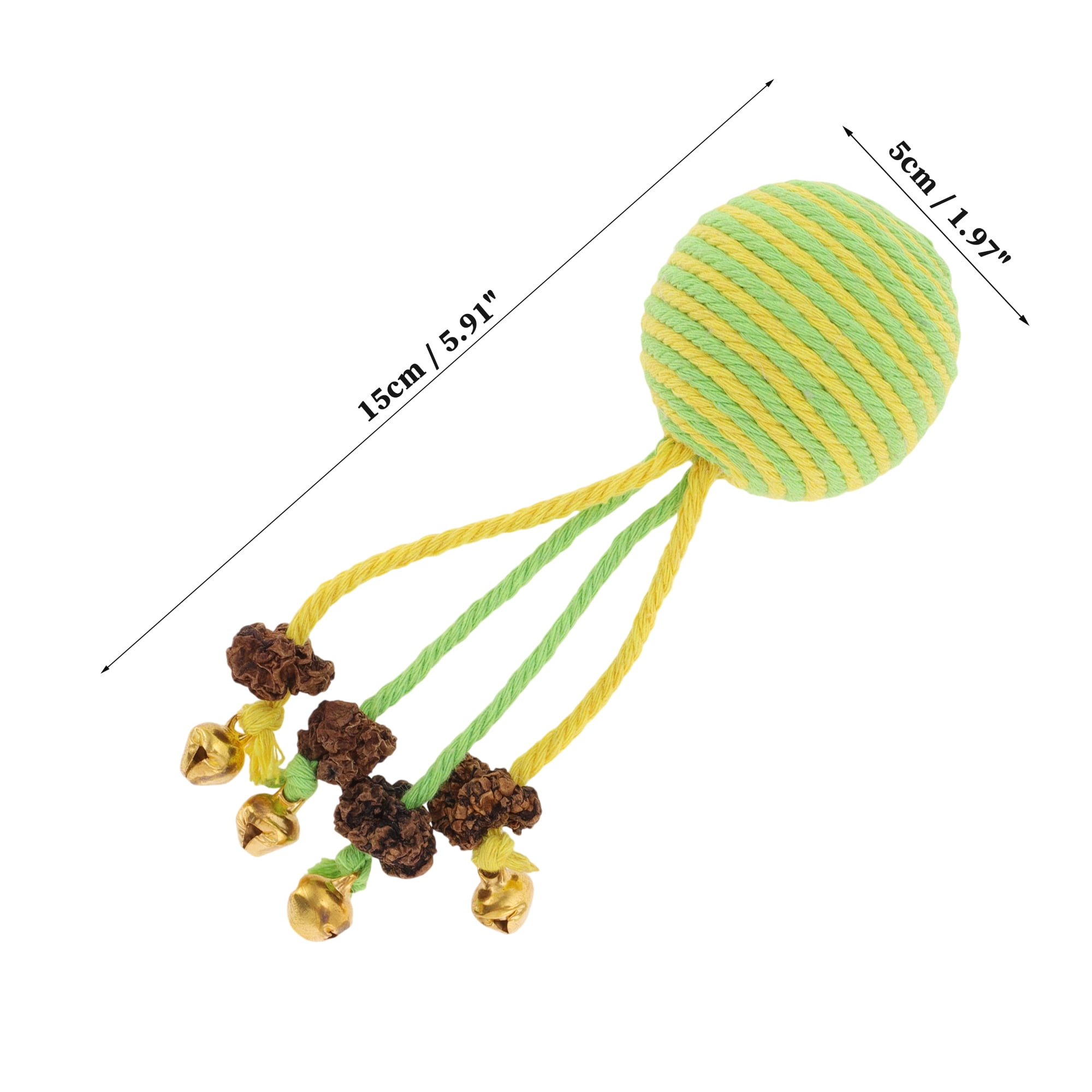 Unique Bargains Safe Teeth Cleaning Chew Balls for Cat [Gall Fruit Combination]