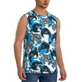 thumbnail image 2 of Daiia Sea Turtle Life Printed Men's Tank Tops,Casual Soft Sleeveless Gym Muscle Shirts Bodybuilding Tee-Small, 2 of 8