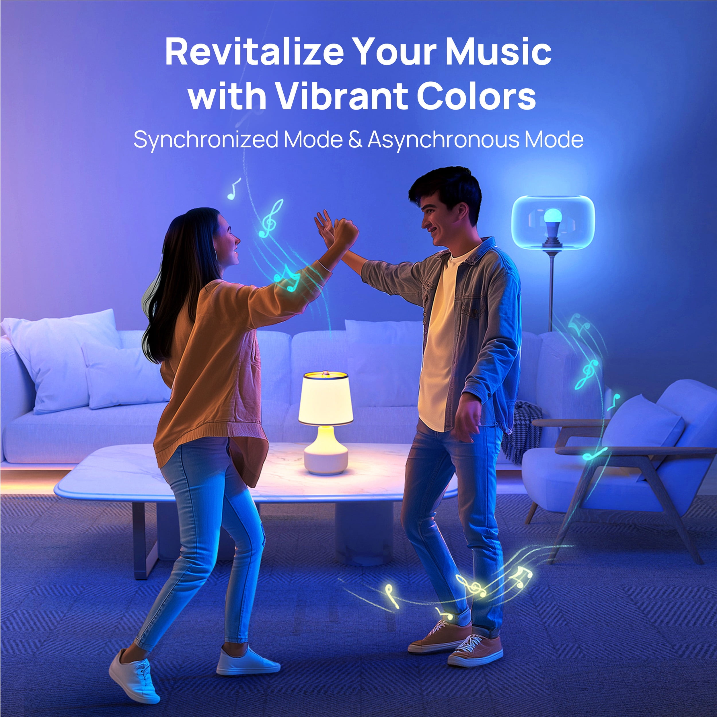 Linkind A21 Matter Smart Light Bulb, Color Changing Smart Bulb