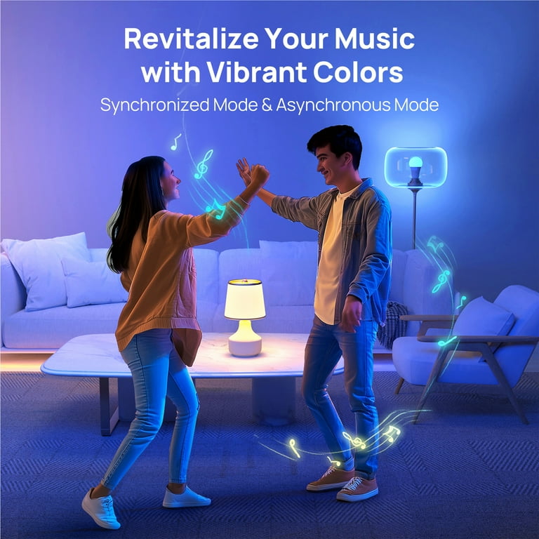 Linkind A21 Matter Smart Light Bulb, Color Changing Smart Bulb