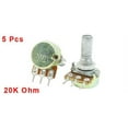 thumbnail image 2 of Unique Bargains 20K Ohm B20K Single Linear Knurled Shaft Taper Potentiometer 5 Pcs, 2 of 2