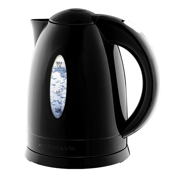 Hervidor eléctrico OVENTE, 1,7 L, sin BPA, de ebullición rápida, color negro