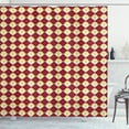 thumbnail image 1 of Ambesonne Fleur De Lis Shower Curtain, Geometric Heraldry, 69"Wx75"L, Ruby Yellow White, 1 of 3