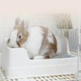 thumbnail image 1 of thinsony Rabbit Litter Box Pet Toilet Cat Rabbits Bunny Small Animal Potty Trainer White, 1 of 9