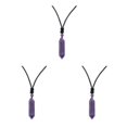 thumbnail image 1 of Transemion Handmade Clear Quartz Crystal Necklace Energy And Elegance Master StoneAdjustable Amethyst 3Set, 1 of 6
