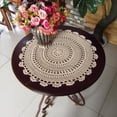 thumbnail image 5 of Yannee 18 Inch Vintage Table Cloth Hand Crochet Lace Cotton Placemat Table Cover Heat Insulation Pads, 5 of 5