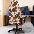 thumbnail image 3 of TSOVTHRID Brown Cow Pattern 4 PCS Gaming Chair Covers Slipcovers Non-Slip Gamer Chair Cover Stretch Breathable Rotating Armchair Covers with Armrest Covers, 3 of 7