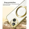 thumbnail image 4 of Magnetic Case for iPhone 15 Case Clear Compatible with MagSafe Built-in Camera Lens Protector Soft Slim Shockproof Phone Case Cover for iPhone 15 6.1" - Gold, 4 of 12