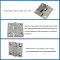 thumbnail image 4 of Baohd Pack of 2 Yacht Deck Door RV Hinge Stainless Steel Hinges Replacing Part Window Hardware Repairing Accessory Boat Canoe Large, 4 of 8