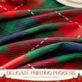 thumbnail image 2 of Christmas Rectangle Green Plaid Tablecloth - 60 x 120 Inch - Checkered Water Stain Resistant Table Cover, Washable Polyester Table Cloths for Xmas Dinner/Party Decoration/Holiday, 2 of 7