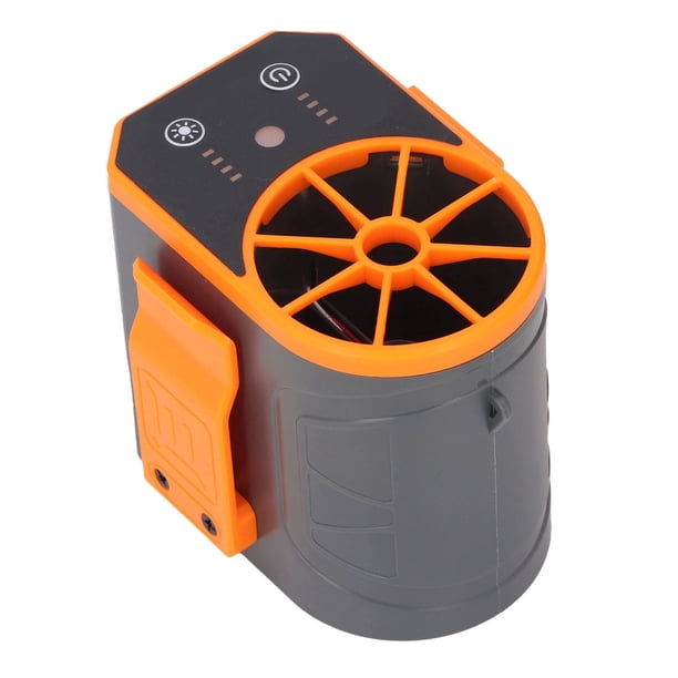 Ventilador De Cintura, Ventilador De Cinturón Ajustable De 4 Velocidades Recargable Con USB Con Luz LED Para Actividades Al Aire Para Acampar