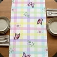 thumbnail image 5 of Table Runners 70 Inches Long Dress Scarves, Tulips Spring Floral Farmhouse Coffee/Dining/Kitchen Table Decor, Holiday Table Runner, Flowers Butterfly Plaid Pastoral 13x70 Inch, 5 of 9