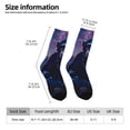 thumbnail image 2 of KLL Starry Sky Meditating Chimpanzees Print Cool Socks Men's Women's Crew Socks Funny Crazy Novelty Stockings, 2 of 6