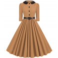 thumbnail image 3 of Vestido de fiesta informal estilo pin up para mujer, estilo retro, con mangas 3/4, estilo rockabilly vintage de los años 60 y 50, de los años 60 y 1950, 3 of 5