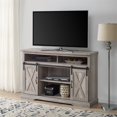 thumbnail image 2 of Pemberly Row 52" Sliding Door TV Stand Console in Rustic Gray Barnwood, 2 of 5