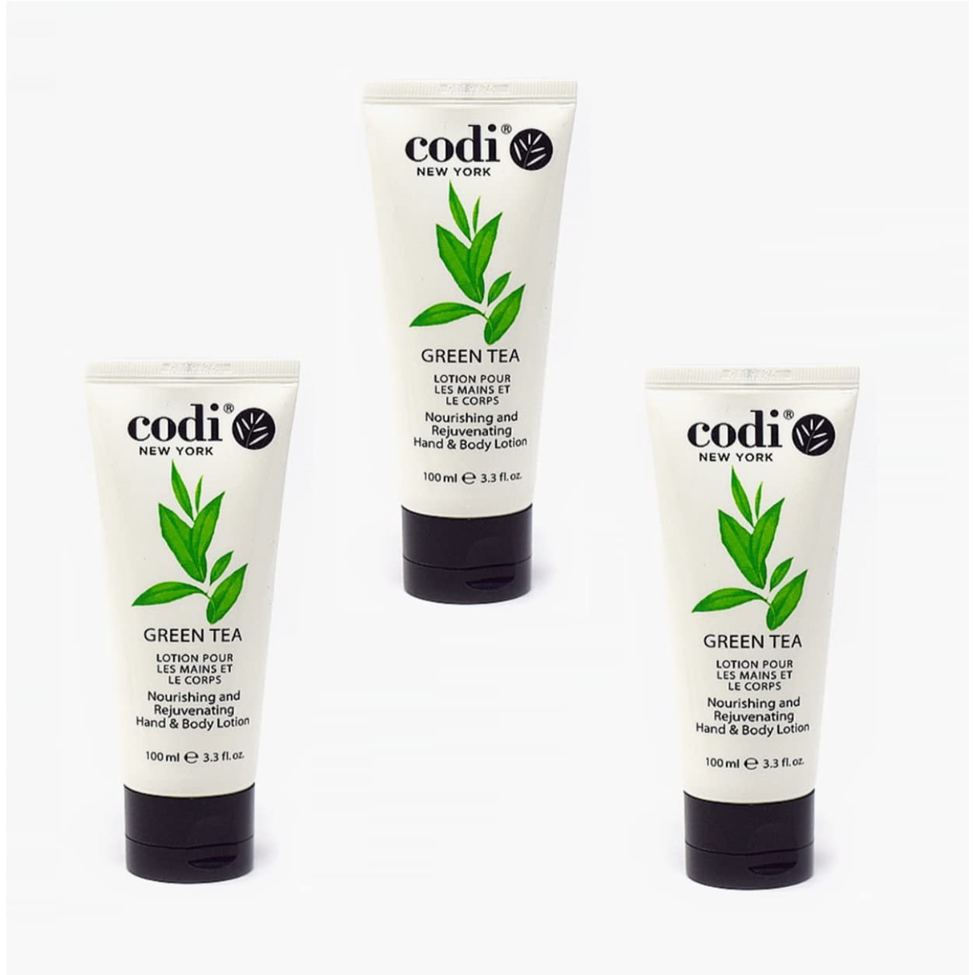 Codi Green Tea Lotion nourishing and rejuvenating HAND & BODY LOTION 3.3 oz - 3 TUBES
