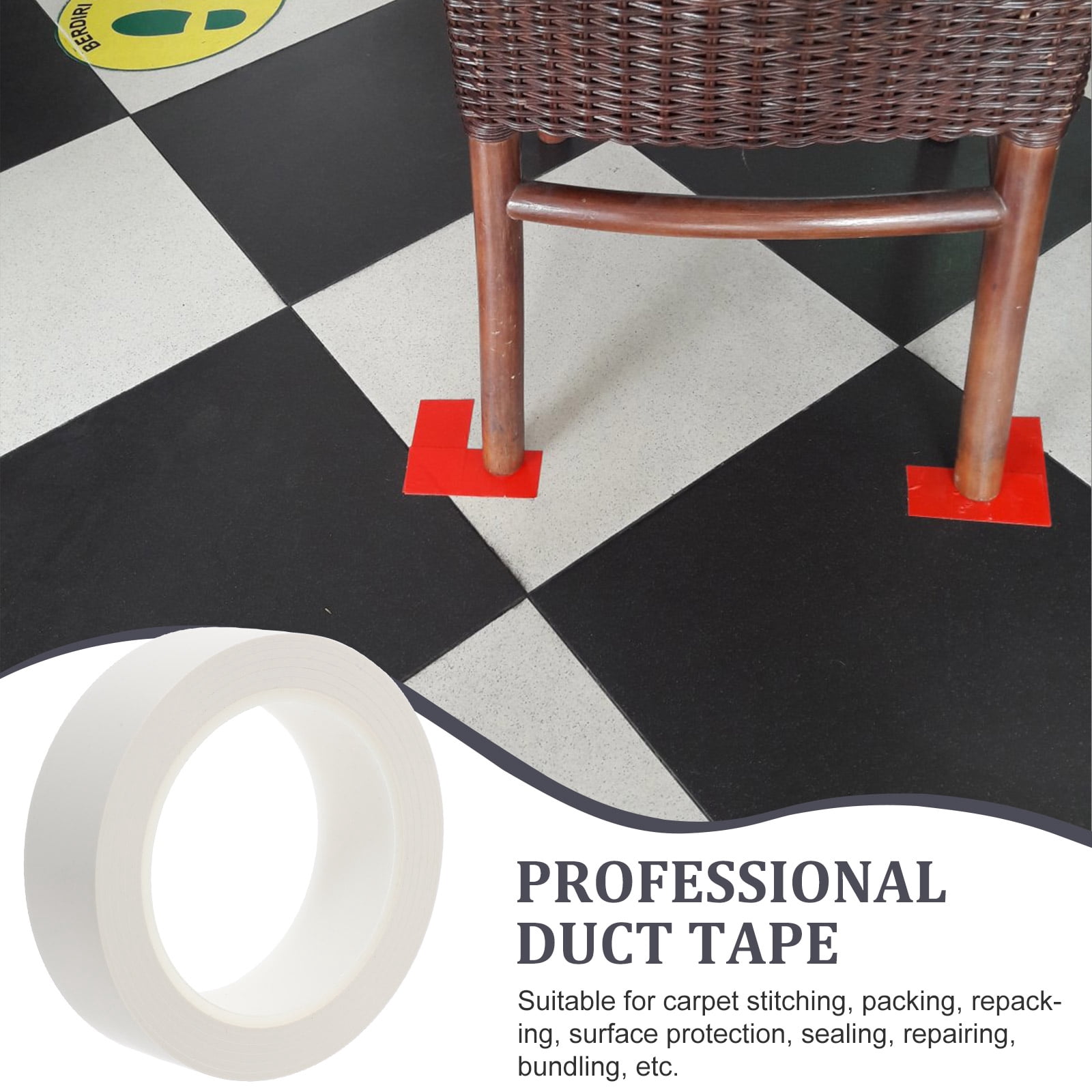 FOMIYES 5 Rolls Heavy Duty Duct Tape for Household, Carpet, Sealing, Wrapping and Multi-Purpose Use