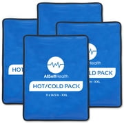 AllSettHealth 4 Pack XXL Reusable Hot and Cold Gel Ice Packs for Injuries | Cold Compress, Ice Pack, Gel Ice Packs, Cold Pack, Gel ice Pack, Cold Packs for Injuries | 11x14.5 in