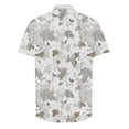 thumbnail image 4 of JURANMO Men's Hawaiian Floral Shirts Button Down Casual Tropical Holiday Beach Shirts Summer Short Sleeve Lapel Tops Sales Today Clearance Gray XXL, 4 of 6
