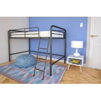 DHP Twin Junior Loft Bed with Mattress, Multiple Colors