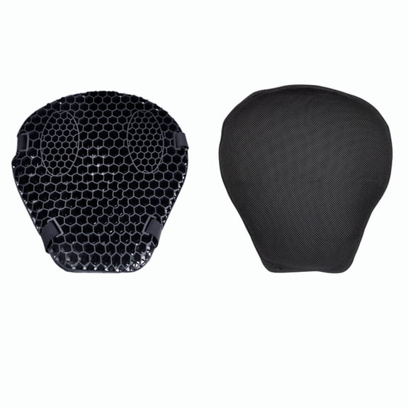 erfcxs Universal Motorcycle Gel Seat Cushion with Honeycomb Mesh Pad for Enhanced Breathable Comfort on Long Rides
