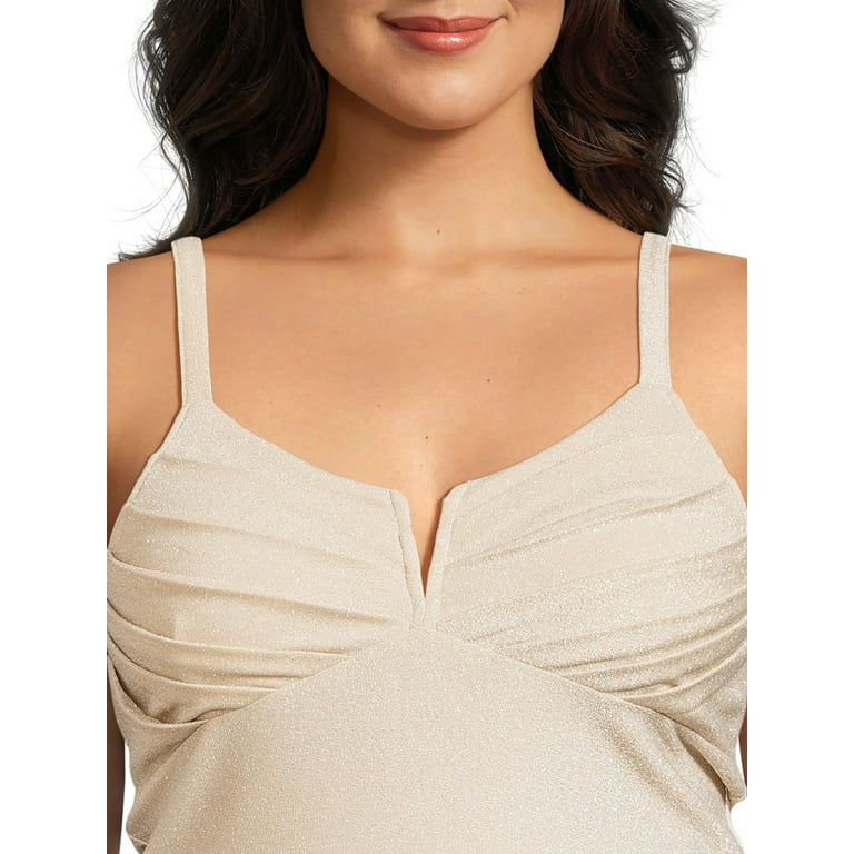 Madden NYC Junior Plus Size Corset Top with Foam Bra Cups