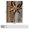 thumbnail image 4 of nygtbtfer Western Texas Star Plush Blanket Rustic Wood Grain Fleece Throw Blanket for Bed Sofa Couch Sherpa Blanket Fuzzy Blanket Throw White, 4 of 6
