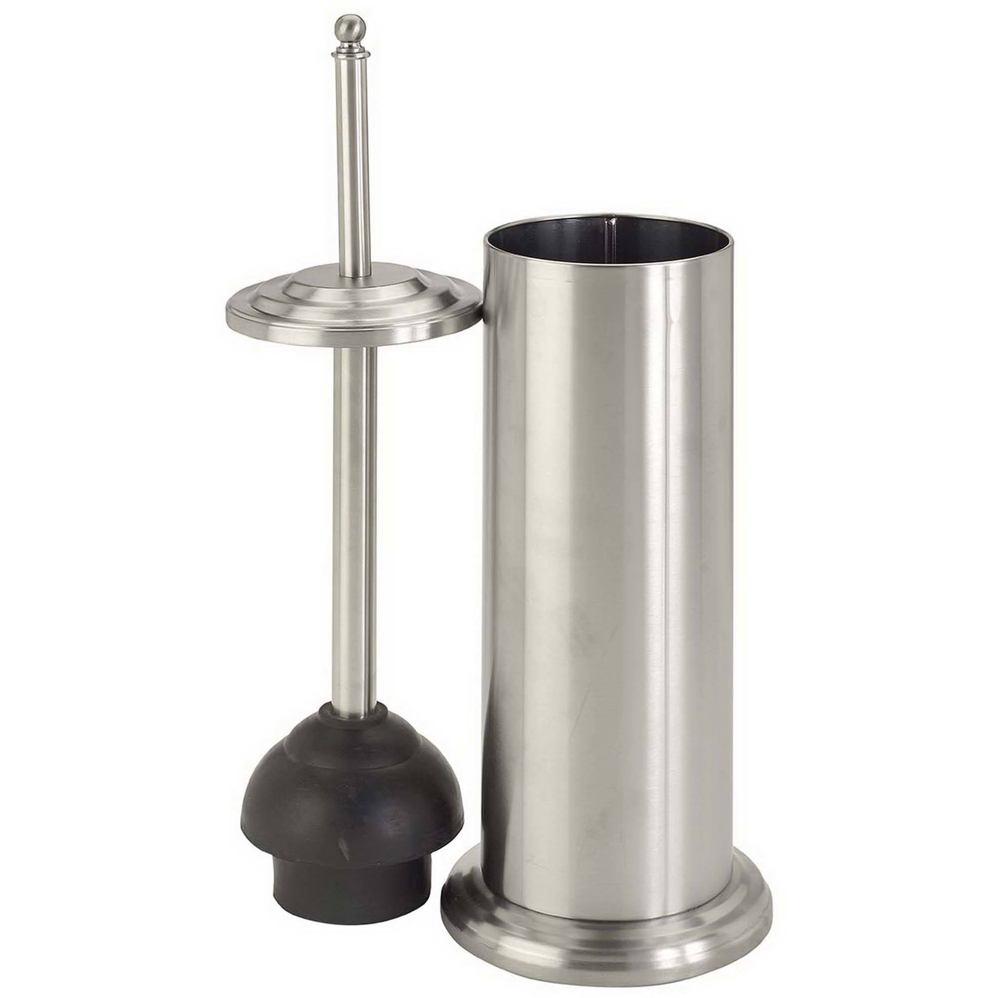 Bath Bliss Toilet Plunger with Decorated Rim, Stainless Steel eBay