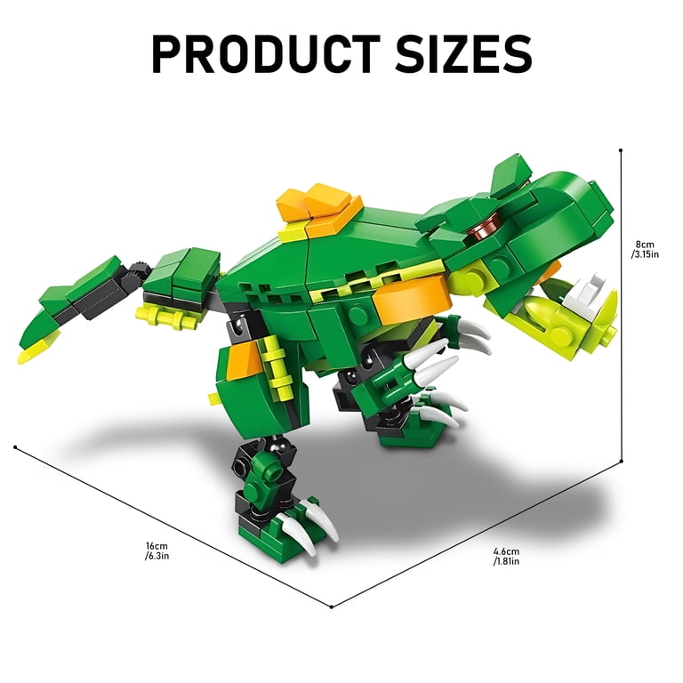 MAXKY 6 in 1 Dinosaur Building Blocks Set, 160 Pieces photo 5
