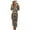 Brown, variant on 2024 Onesie Pajamas for Women One Piece UniAdult Leopard Hooded Pajamas Zipper Up Long Sleeve Plush Jumpsuit Sleepwear Brown