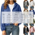 thumbnail image 3 of Women's Lightweight Hoodie Jacket Linen Blend Long Sleeve Button Down Cropped Coat Drawstring Hem Casual Daily Outerwear with Pockets White, 3 of 9