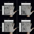 thumbnail image 4 of Craftreat Carte Postale, Grunge Damask, Dandelion Love, Weaves and Diamonds Stencil for Painting - 4 Pcs - 6"x6" each, 4 of 9