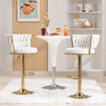 thumbnail image 3 of Juego de 2 taburetes de bar VECELO con altura de mostrador ajustable, color blanco, 3 of 7