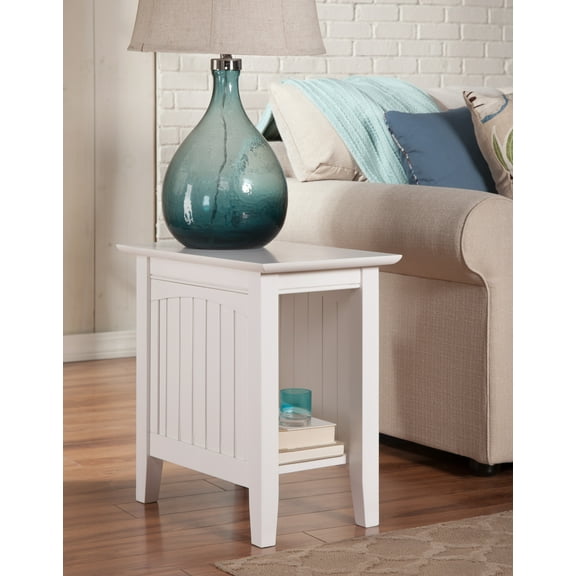 AFI Charlotte Indoor Farmhouse Shelves Wood End Table, Multiple Colors