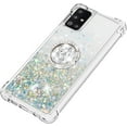 thumbnail image 6 of Compatible with Samsung Galaxy A71 5G Case Glitter Liquid Clear Bling Moving Floating Sparkle with Ring Holder Kickstand TPU Girly Women Cute Phone Case for Samsung Galaxy A71 5G Sliver YBZ, 6 of 6