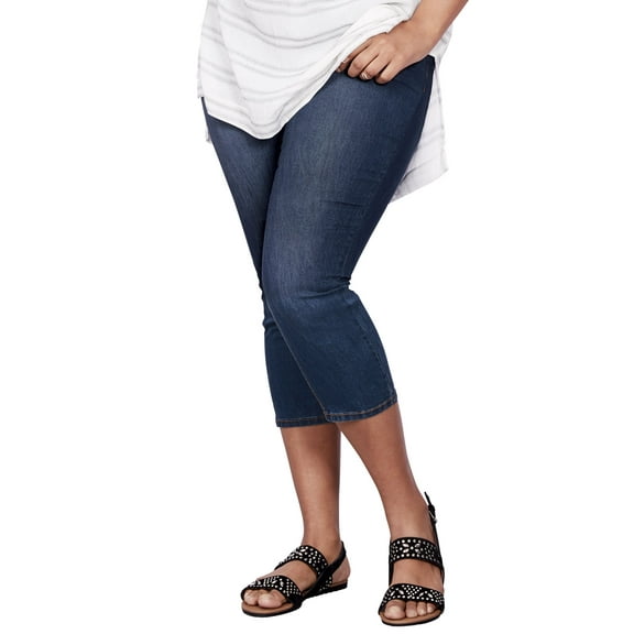 Ellos Plus Size 4-pocket Capri Jegging Leggings