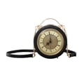 thumbnail image 4 of Bolso bandolera con reloj jinwen para mujer de piel sintética negro, 4 of 8