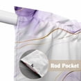 thumbnail image 2 of Marble Purple Kitchen Window Curtains, Swag Curtains Valance for Bedroom Living Room Bathroom, Gold White Modern Gradient Ocean Ripple Rod Pocket Window Curtain Block Drapes 2 Panels 36"x63", 2 of 9