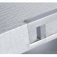 thumbnail image 7 of Home Redefined Serving Tray Glossy Alligator Faux Leather Stainless Steel Handles Silver 17.5x12 Rectangle, 7 of 7