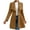 #1 long sleeve_Coffee, variant on Women's Shawl Collar Wool Trench Coat Button Down Lapel Midi Length Timeless Office Outerwear Winter Warm Classic Investment Piece