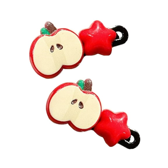 Jesscasday 2Pcs Fashion Fruit Star Hairpins Hair Accesories For Children's Hairstyles