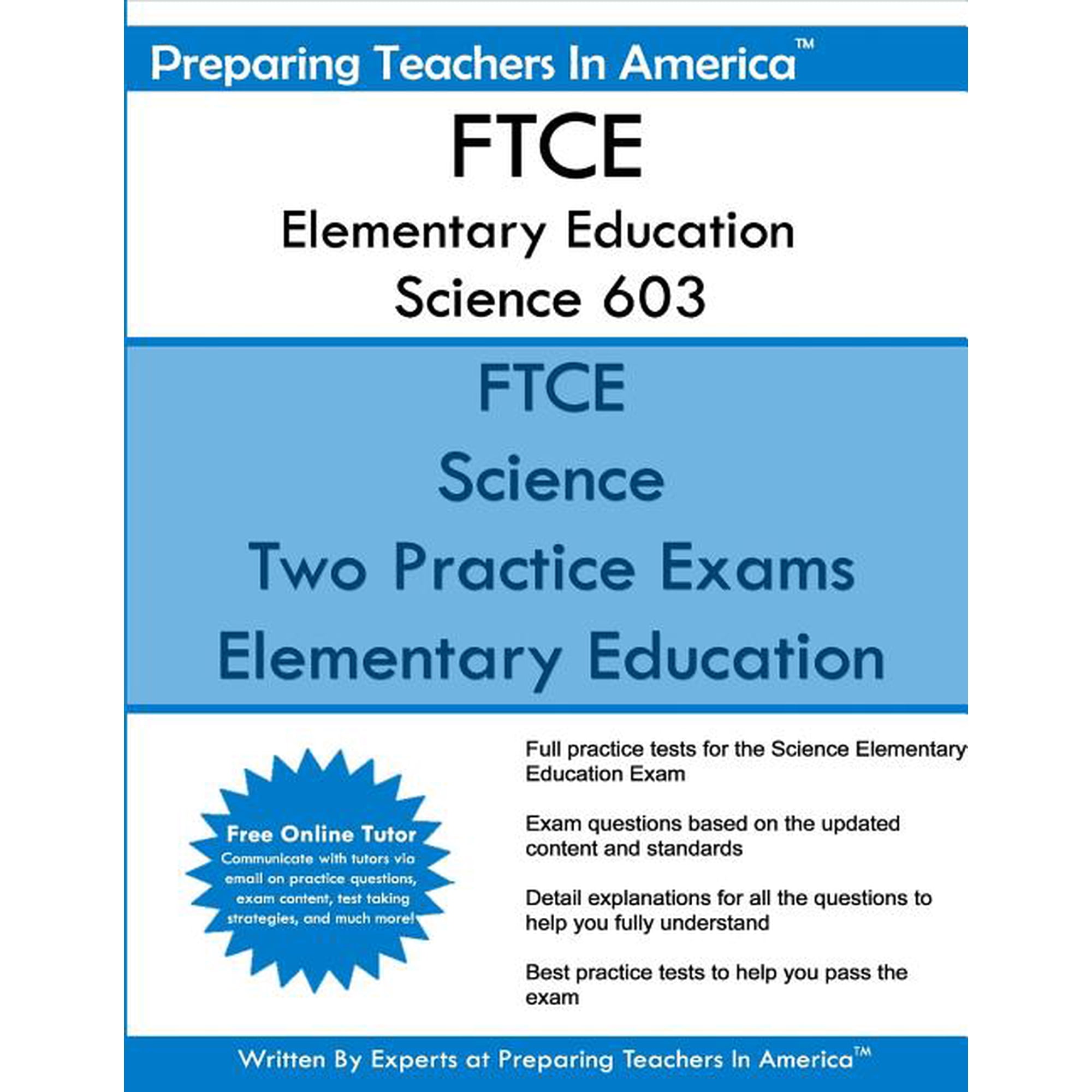 FTCE Elementary Education Science 603: FTCE Elementary Education K-6 Science Subtest (Paperback)