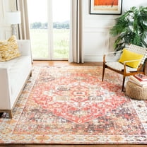 SAFAVIEH Saffron Ekaterina Floral Bordered Area Rug, Ivory/Red, 8' x 10'