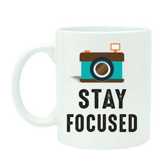 Stay Focused - Motivational Quote Mug - Printed Coffee Mug With Free Gift Box
