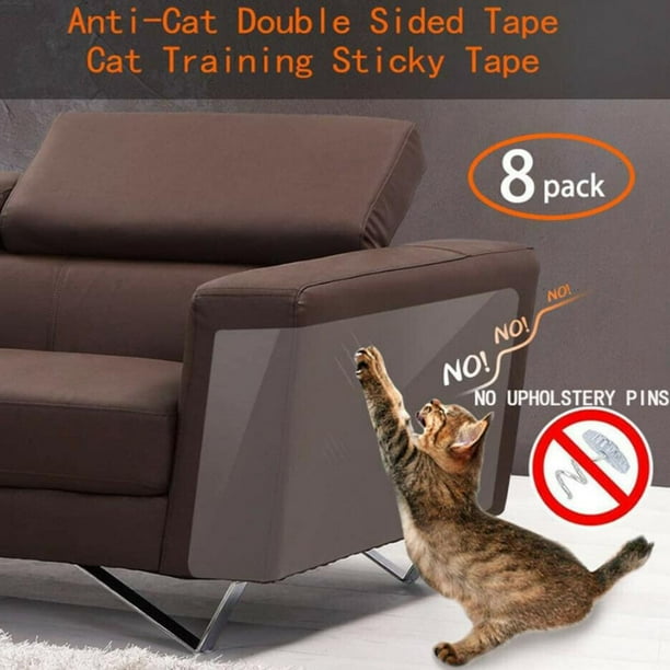 Amgra 8 Pieces Couch Scratch Protector Cat Sofa Anti Scratch Furniture Protector Anti Scratch Cat Couch Protector For Sofa Door Furniture Wall