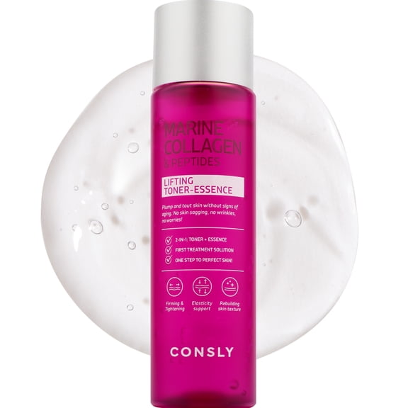 CONSLY Marine Collagen and Peptides Lifting Toner Essence, K-Beauty Face Toner, 6.76 fl oz