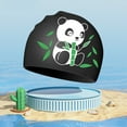 thumbnail image 2 of Kids Swim Cap, Breathable High Elasticity Swimming Hats for Boys and Girls Quick-Dry Soft for Toddler Aged 5-14 Bathing Cap for Children Swim Hat for Long Hair and Short Hair Black One Size, 2 of 4
