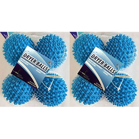 Dryer Balls 8 Pack Blue- Reusable Dryer Balls Replace Laundry Drying Fabric Softener and Saves You (Best Brand Of Wool Dryer Balls)