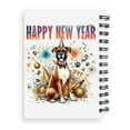 thumbnail image 2 of Happy New Year with Boxer Fireworks Holiday Xmas Winter 2025 Spiral Bound Journal Boxers Dog Lover Gifts Idea 5x7in Spiral Notebook - 00025, 2 of 5
